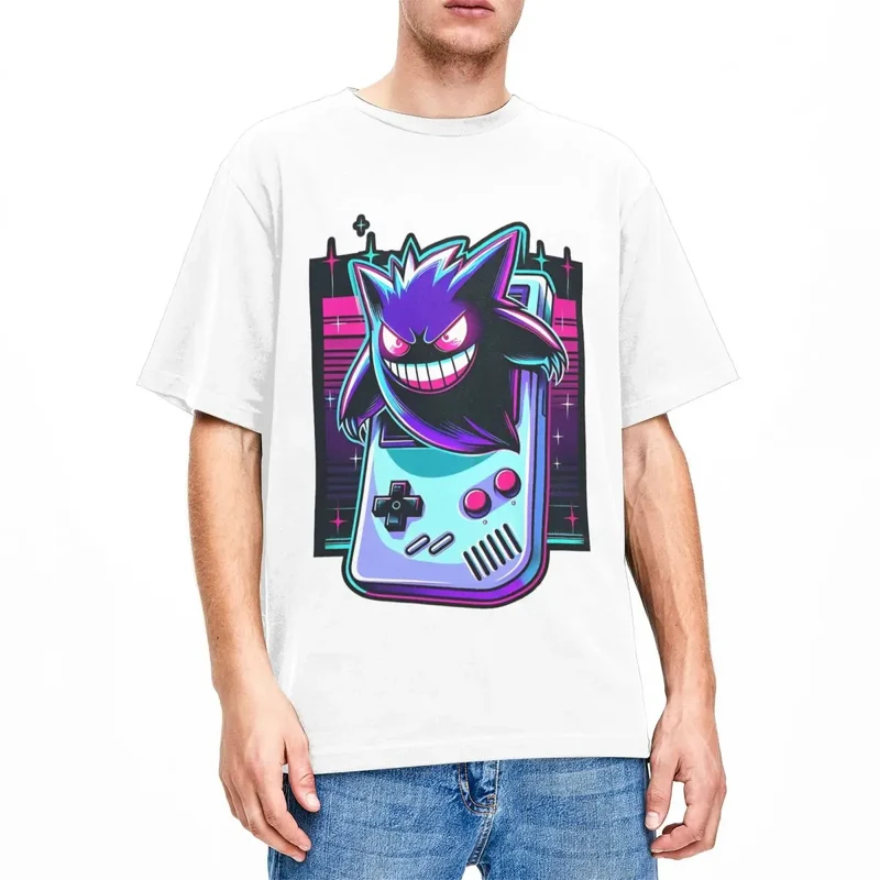 T-shirt de jeu vintage Pokemon Gengar en plusieurs couleurs