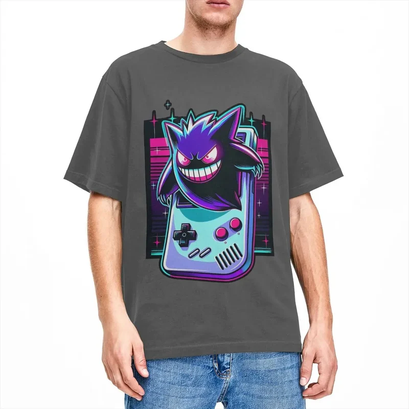 T-shirt de jeu vintage Pokemon Gengar en plusieurs couleurs