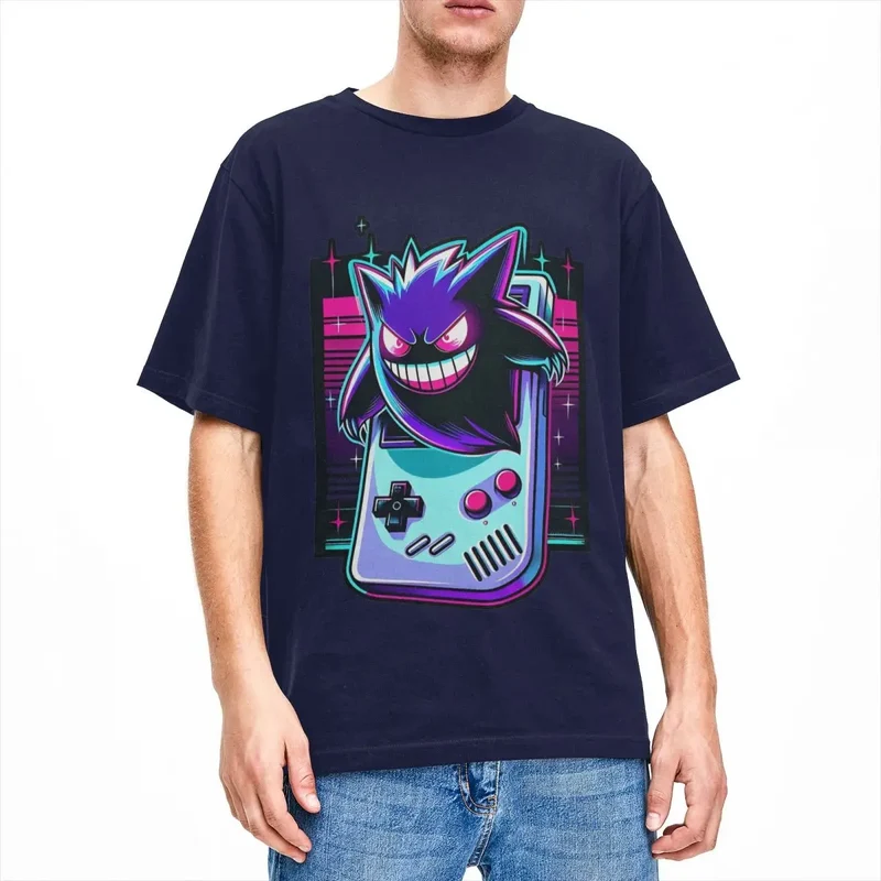 T-shirt de jeu vintage Pokemon Gengar en plusieurs couleurs