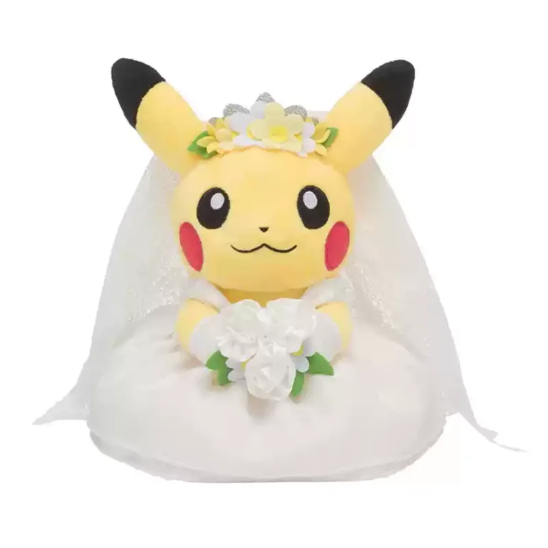 Pikachu en couple de mariés Figurines en peluche de mariage Pikachu