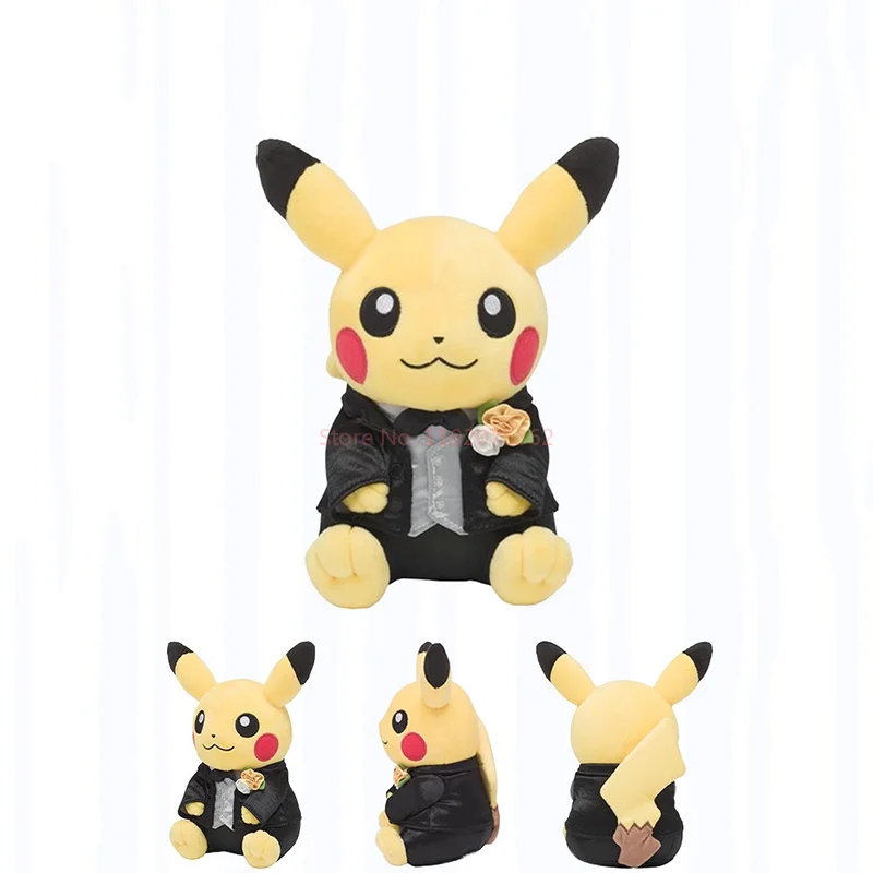 Pikachu en couple de mariés Figurines en peluche de mariage Pikachu