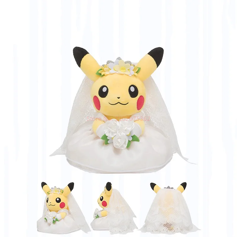 Pikachu en couple de mariés Figurines en peluche de mariage Pikachu