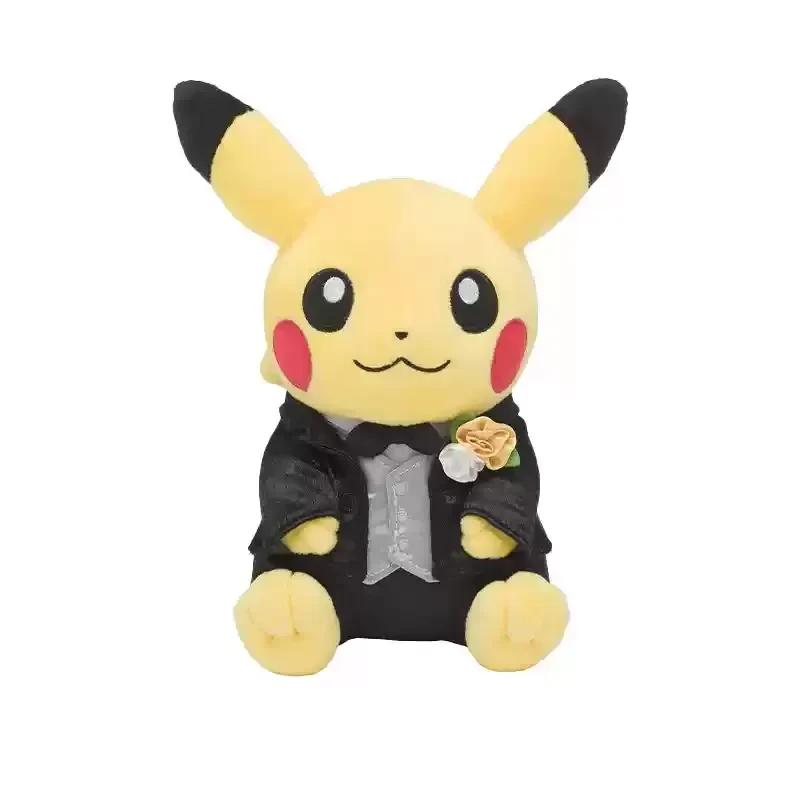 Pikachu en couple de mariés Figurines en peluche de mariage Pikachu