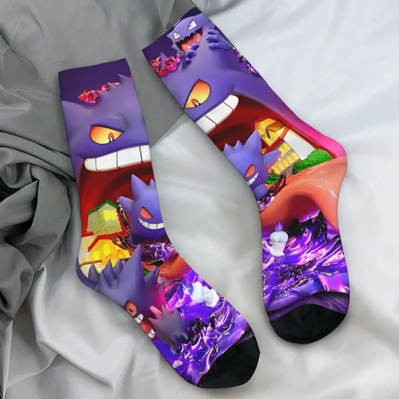 Chaussettes Gengar colorées dans de nombreux motifs colorés