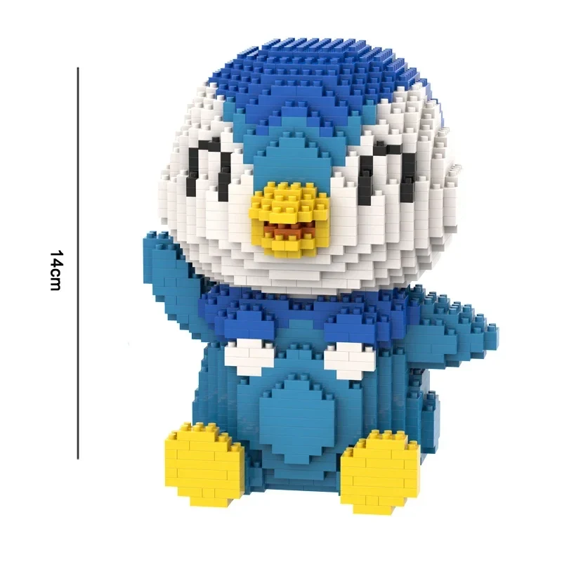 Grandes figurines Pokémon Gengar ou Piplup Plinfa Micro Clamp-Building Block