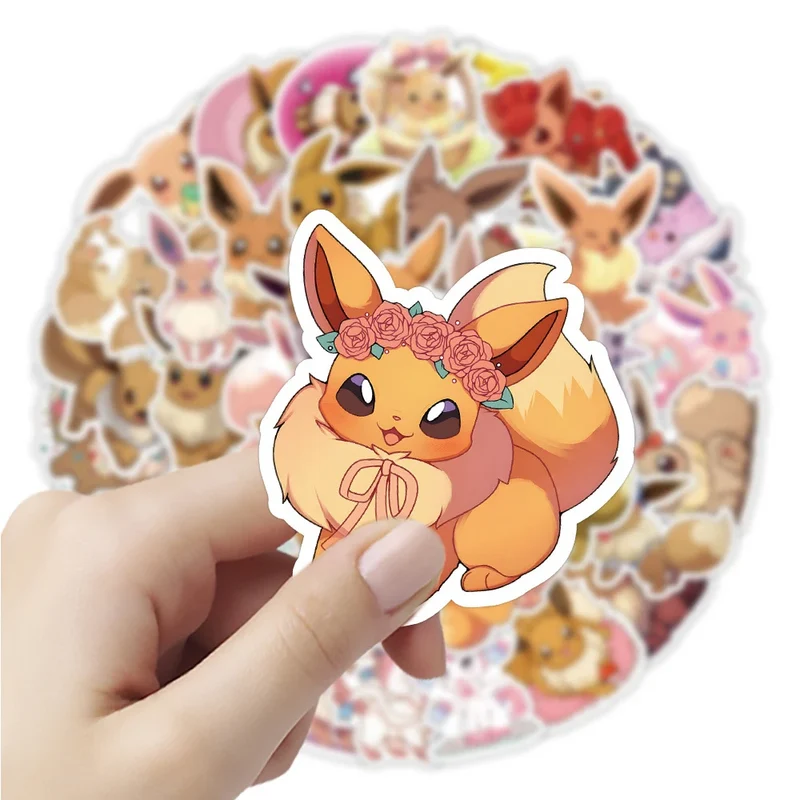 Autocollants mignons Evoli Eevee (10, 30 ou 50 pièces)