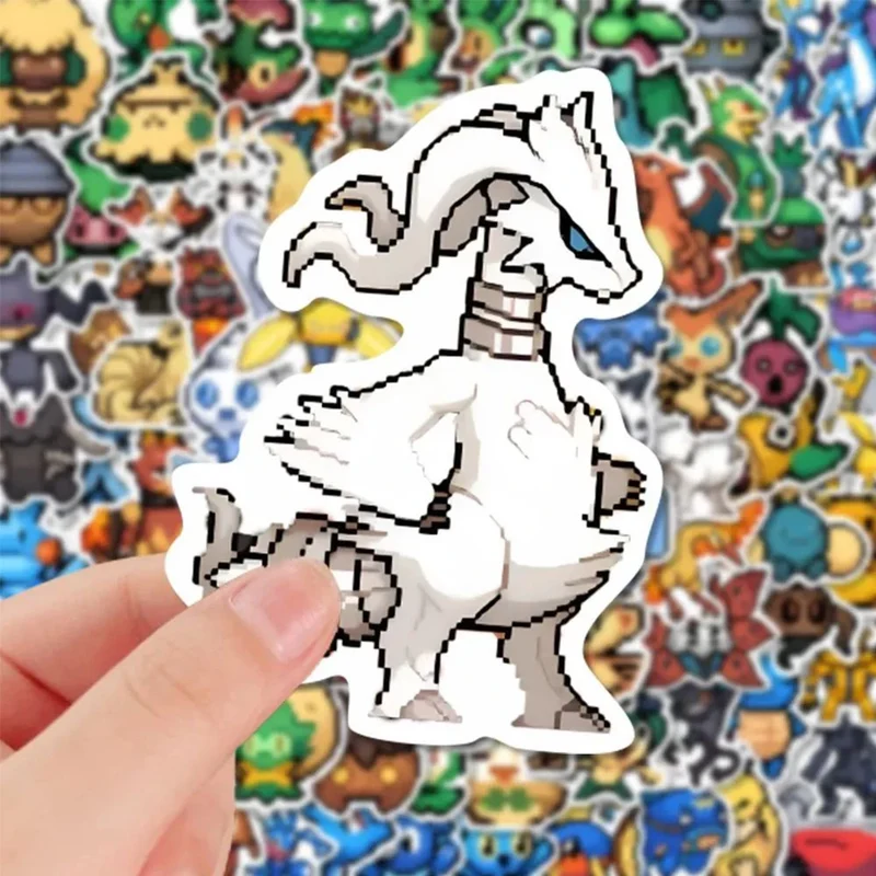 Autocollants Pokémon sympas au look pixelisé (10, 30, 50 ou 110 pièces)