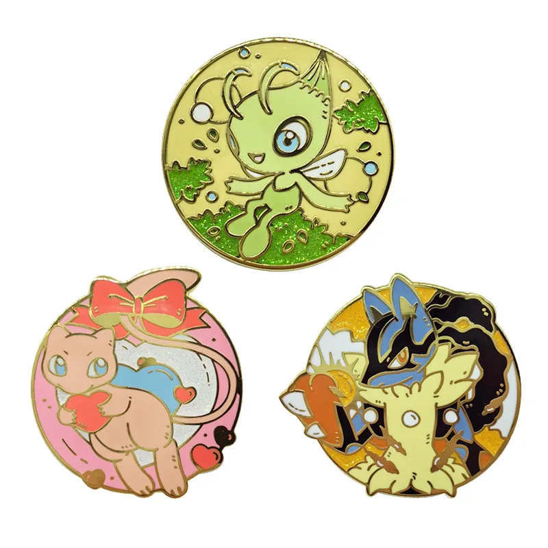 Broche élégante avec badge d'anime Pokémon