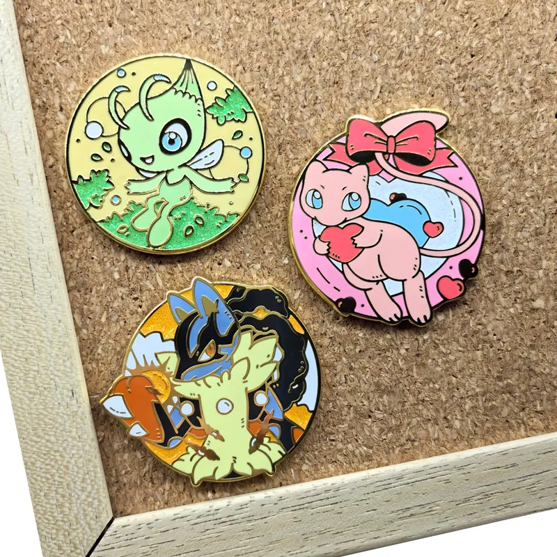 Broche élégante avec badge d'anime Pokémon