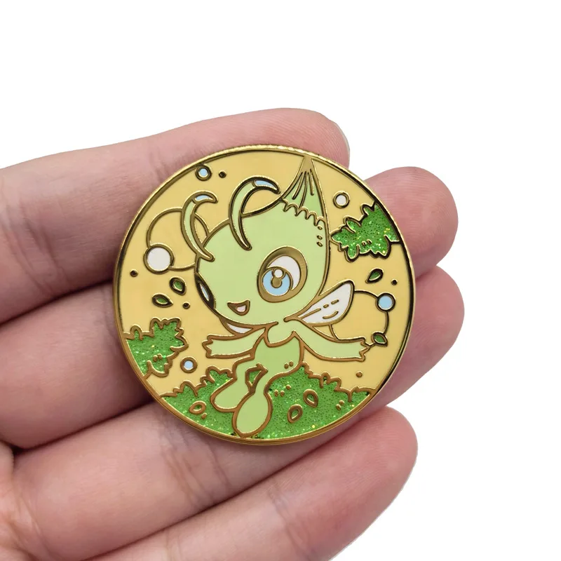 Broche élégante avec badge d'anime Pokémon
