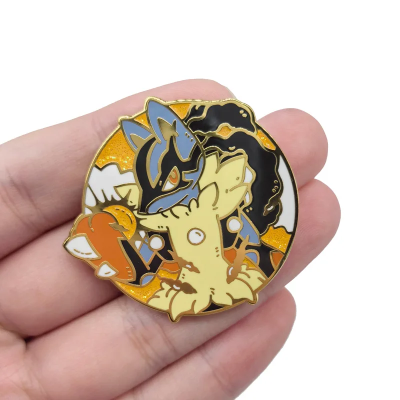 Broche élégante avec badge d'anime Pokémon