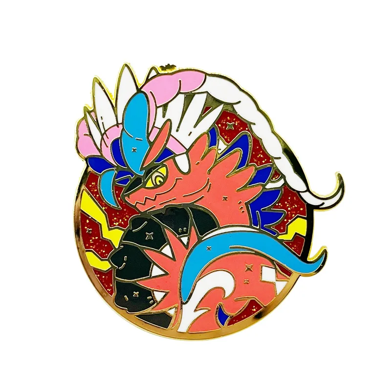 Broche élégante avec badge d'anime Pokémon
