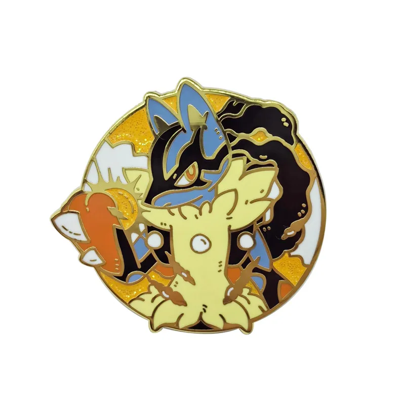 Broche élégante avec badge d'anime Pokémon