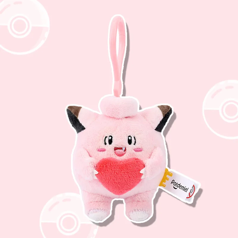 Pendentif en peluche Pokémon mignon avec coeur