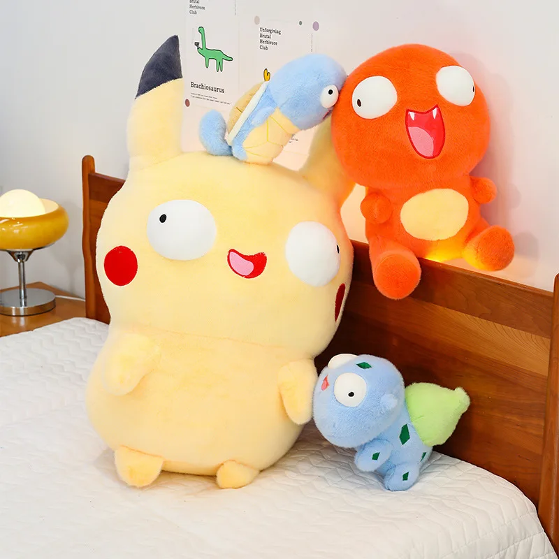 Peluches amusantes de Pikachu, Schiggy, Bulbasaur ou Salamèche (23/30/45cm)