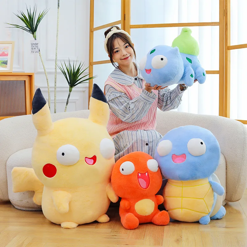 Peluches amusantes de Pikachu, Schiggy, Bulbasaur ou Salamèche (23/30/45cm)