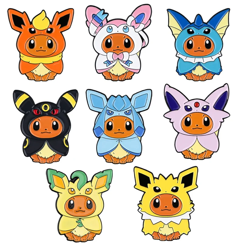 Broches mignonnes d'évolutions de cosplay d'Eevee
