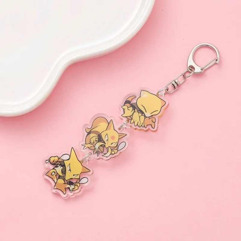 Porte-clés en acrylique avec dessin animé Pokémon mignon