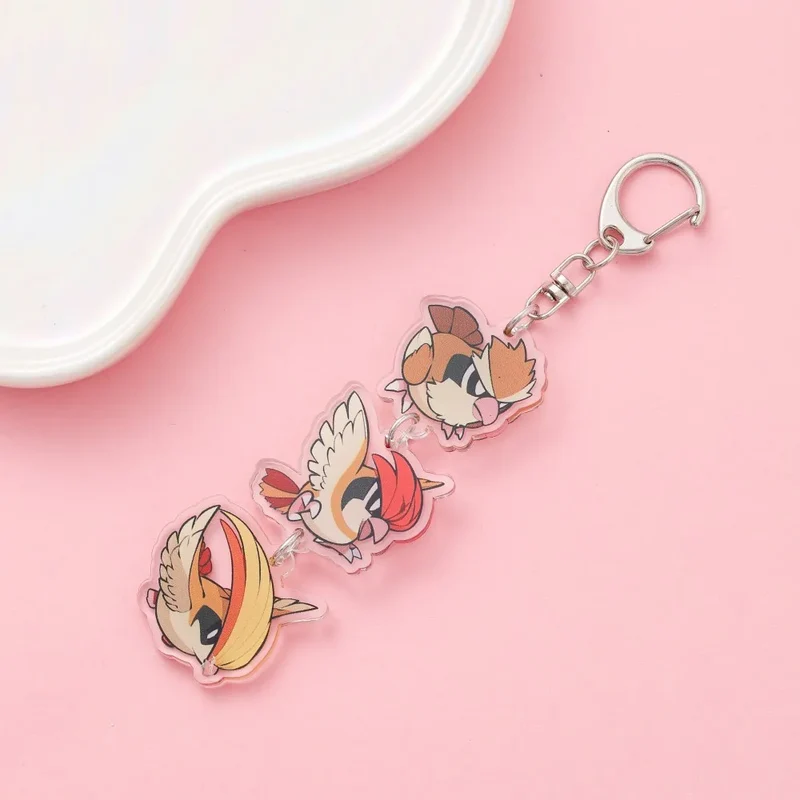 Porte-clés en acrylique avec dessin animé Pokémon mignon