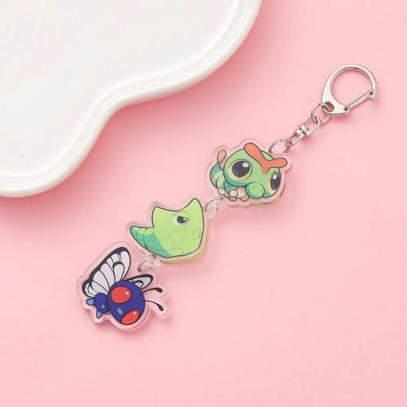Porte-clés en acrylique avec dessin animé Pokémon mignon