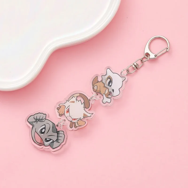 Porte-clés en acrylique avec dessin animé Pokémon mignon