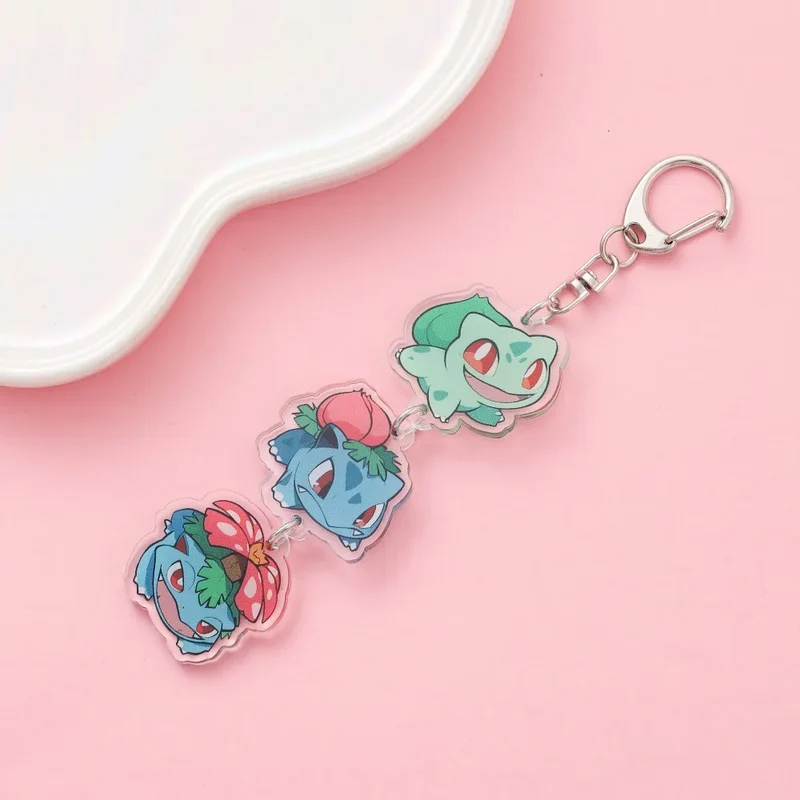Porte-clés en acrylique avec dessin animé Pokémon mignon