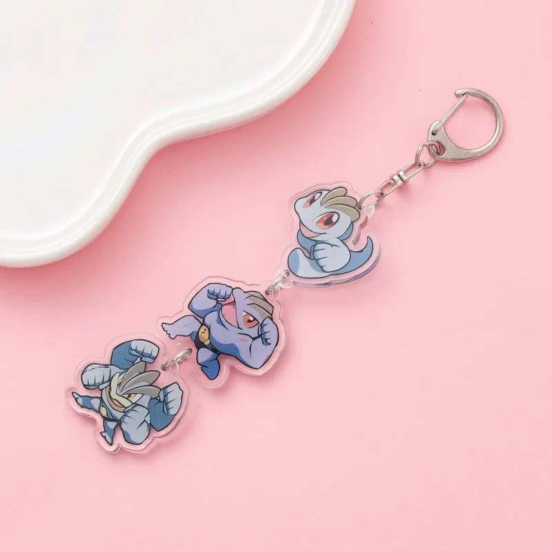 Porte-clés en acrylique avec dessin animé Pokémon mignon