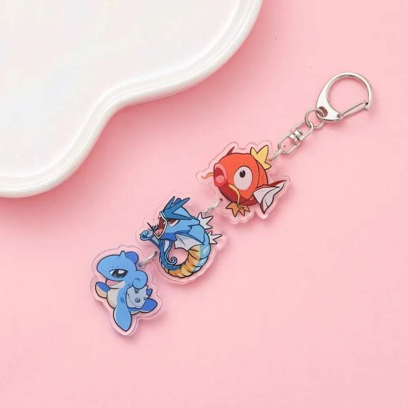 Porte-clés en acrylique avec dessin animé Pokémon mignon