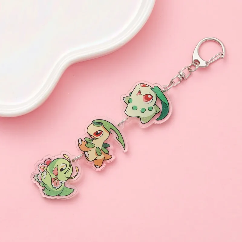 Porte-clés en acrylique avec dessin animé Pokémon mignon