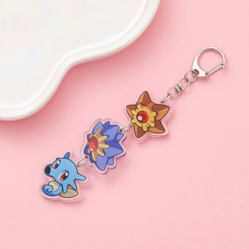 Porte-clés en acrylique avec dessin animé Pokémon mignon