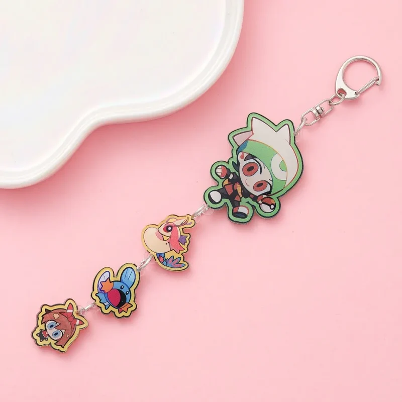 Porte-clés en acrylique avec dessin animé Pokémon mignon