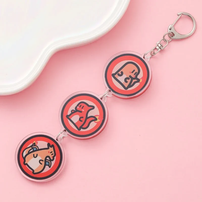 Porte-clés en acrylique avec dessin animé Pokémon mignon