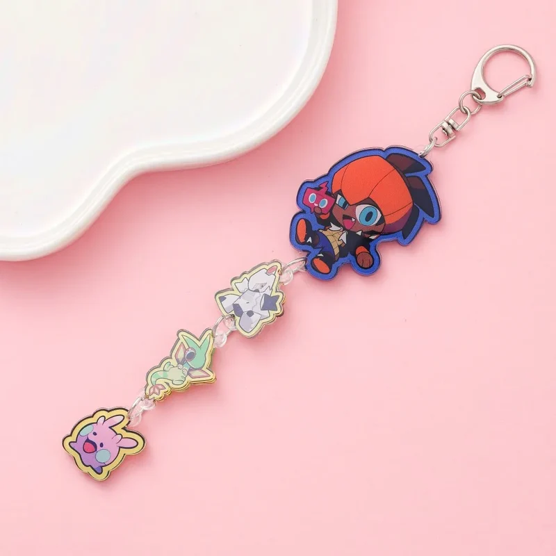 Porte-clés en acrylique avec dessin animé Pokémon mignon