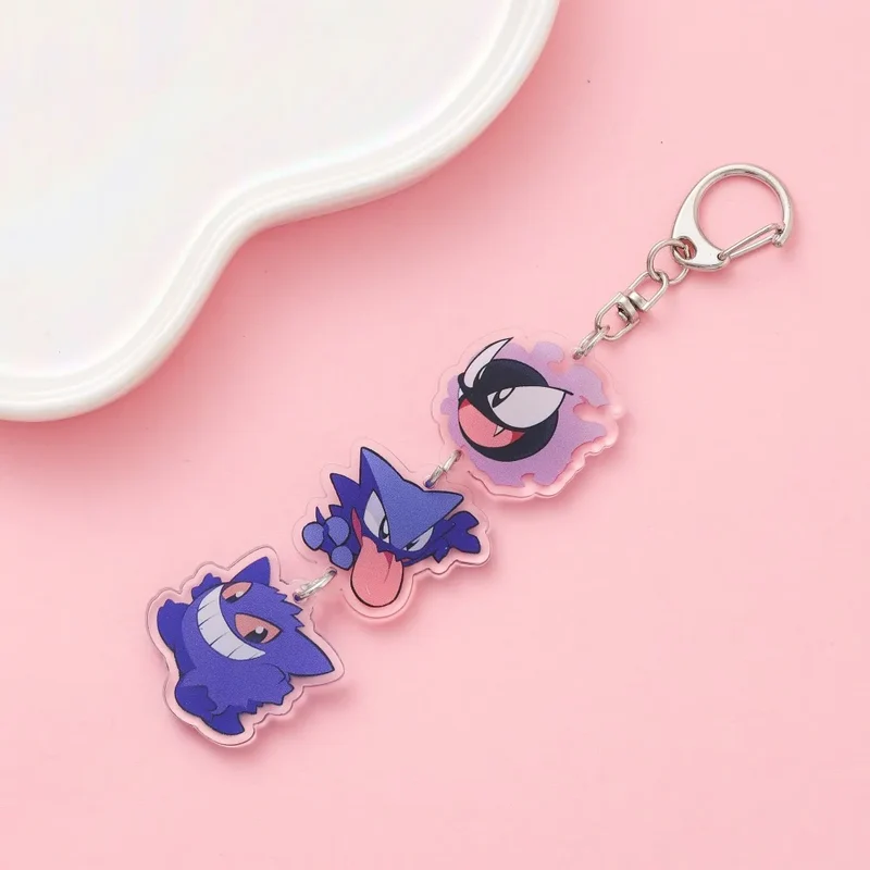 Porte-clés en acrylique avec dessin animé Pokémon mignon