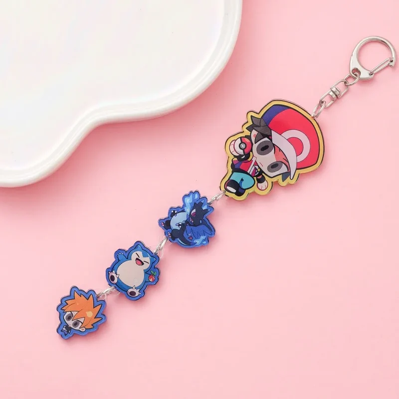 Porte-clés en acrylique avec dessin animé Pokémon mignon