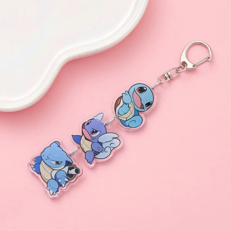 Porte-clés en acrylique avec dessin animé Pokémon mignon