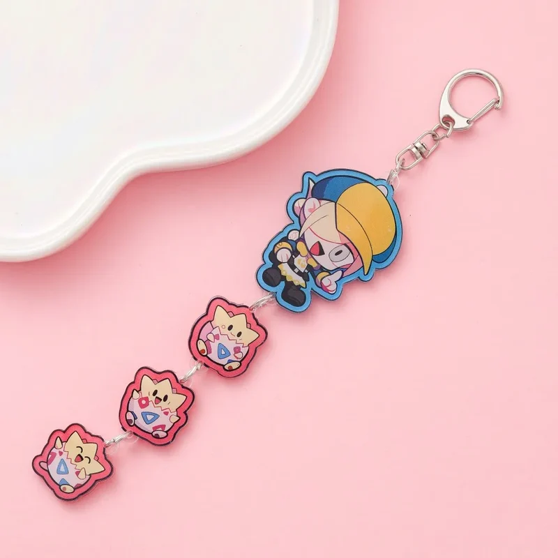 Porte-clés en acrylique avec dessin animé Pokémon mignon