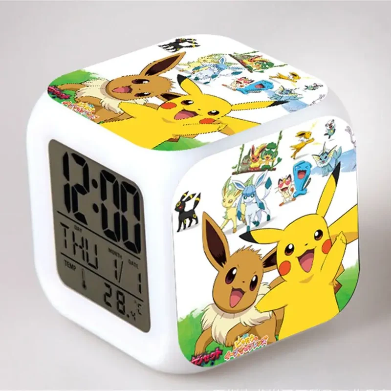 Réveil Pokémon Anime avec LED et fonction alarme dans de nombreux modèles