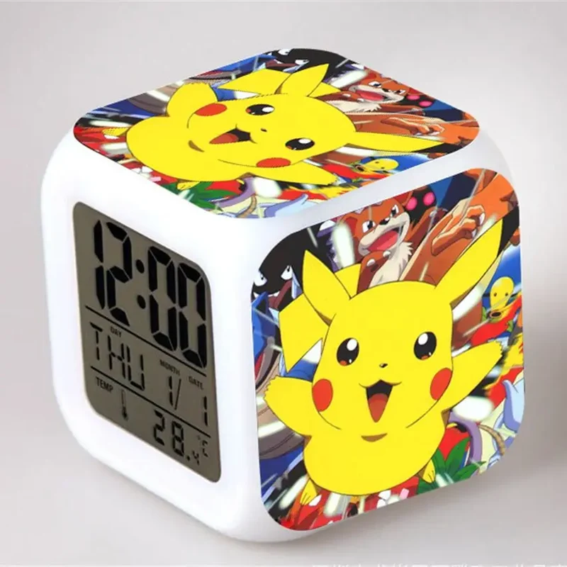 Réveil Pokémon Anime avec LED et fonction alarme dans de nombreux modèles