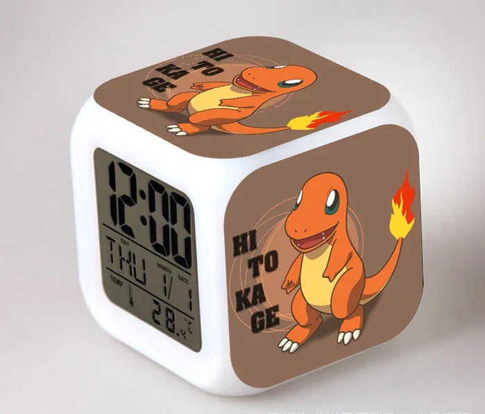 Réveil Pokémon Anime avec LED et fonction alarme dans de nombreux modèles