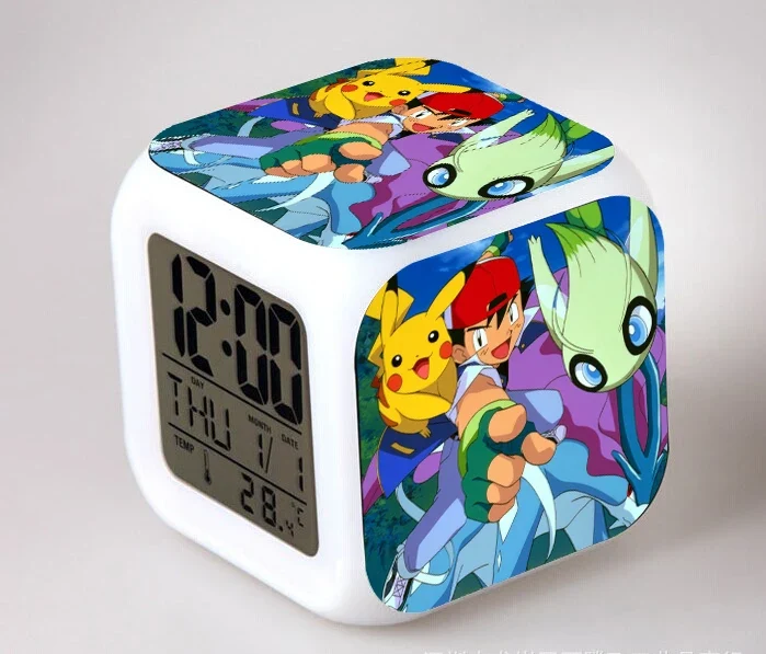 Réveil Pokémon Anime avec LED et fonction alarme dans de nombreux modèles
