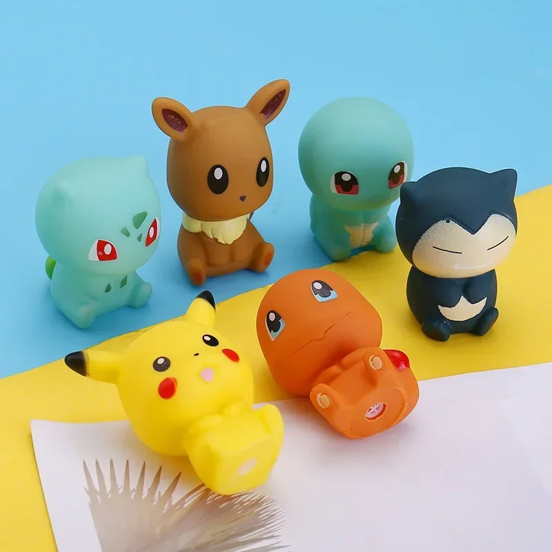 6 pièces. Figurines de bain Pokémon dans un ensemble de valeur pour baignoire, etc.