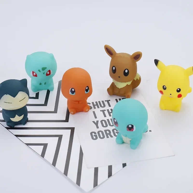 6 pièces. Figurines de bain Pokémon dans un ensemble de valeur pour baignoire, etc.