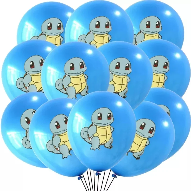 Ballons colorés (12 ou 24 pièces) pour la fête d'anniversaire Pokémon