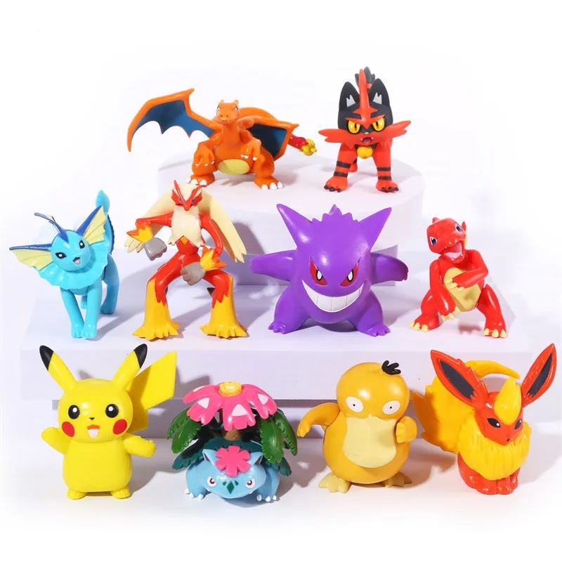 Lot de 28 figurines XXL. Grandes figurines Pokémon (environ 5-8 cm)