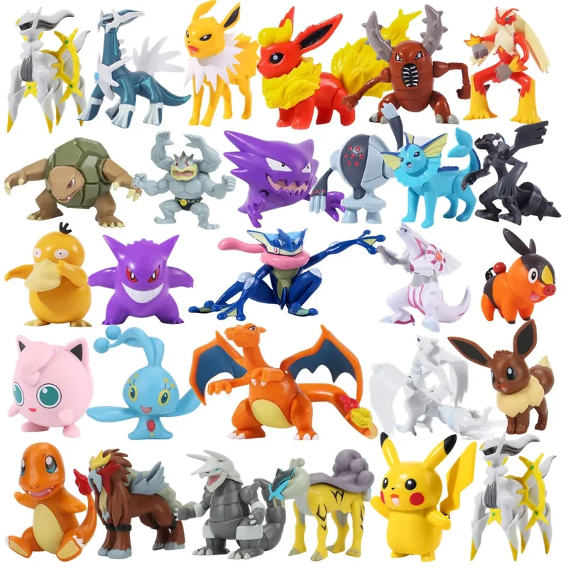 Lot de 28 figurines XXL. Grandes figurines Pokémon (environ 5-8 cm)