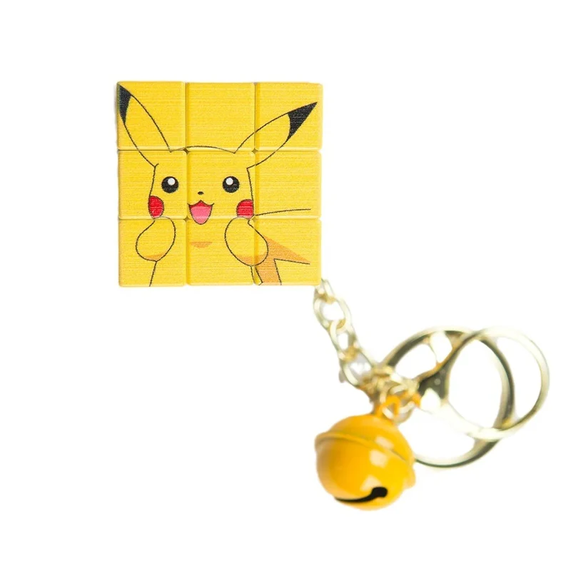 Porte-clés Mini Pikachu en forme de Rubik's Cube
