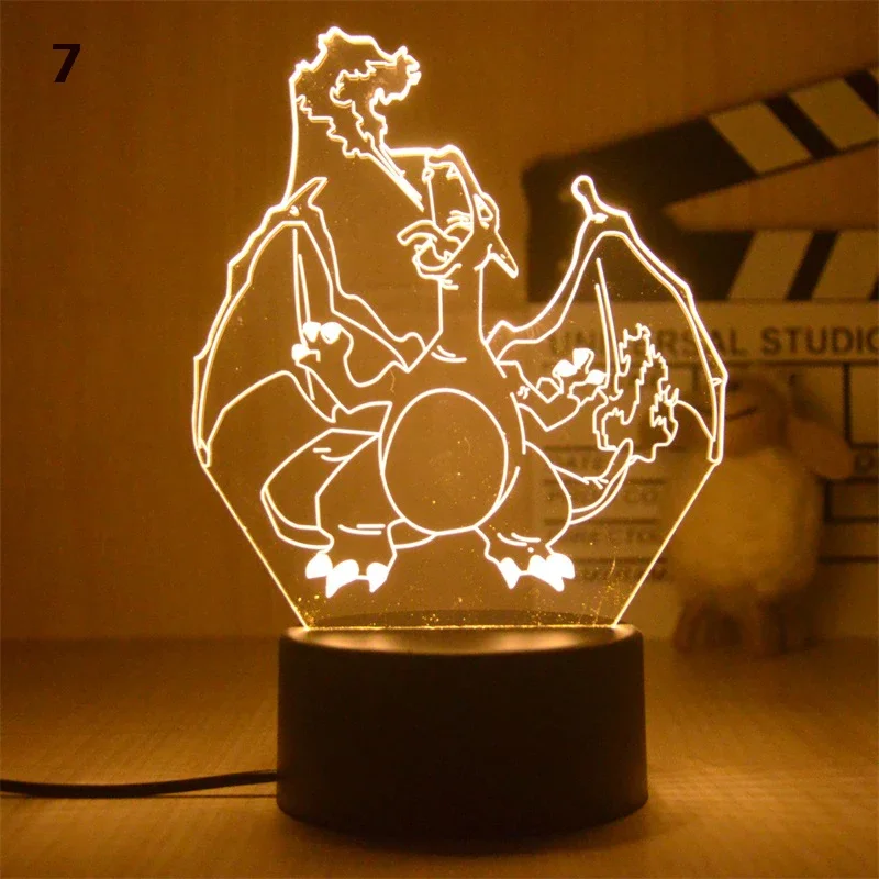 Lampe décorative Pokemon Anime, lumière chaude, veilleuse