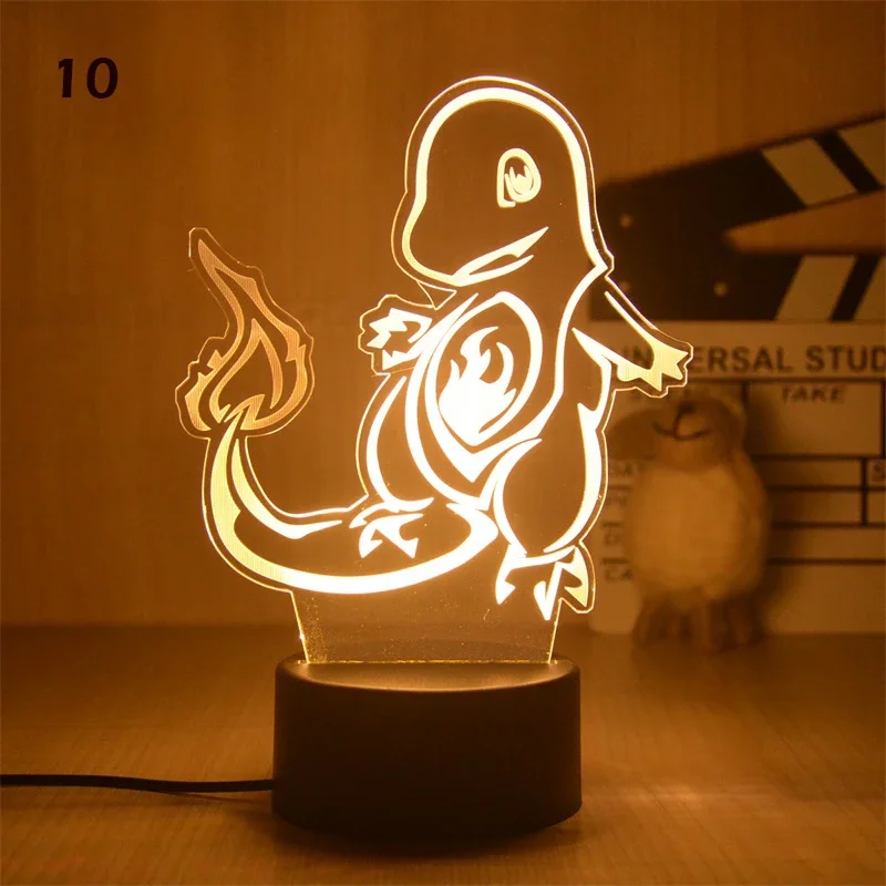 Lampe décorative Pokemon Anime, lumière chaude, veilleuse