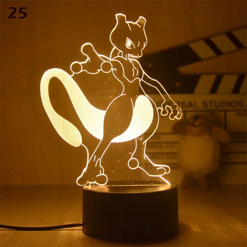 Lampe décorative Pokemon Anime, lumière chaude, veilleuse